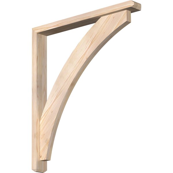 Ekena Millwork Thorton Craftsman Smooth Bracket w/ Offset Brace, Douglas Fir, 3 1/2"W x 30"D x 34"H BKT0402X30X34THR04SDF - main